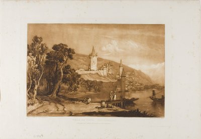 Ville de Thun, plate 59 fra Studieboken av Joseph Mallord William Turner