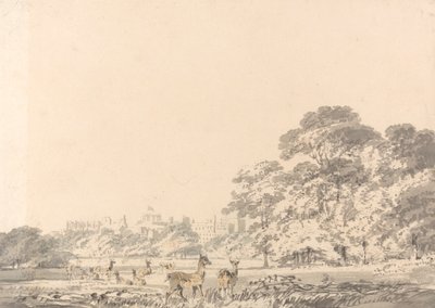 Windsor Castle og Park med hjort av Joseph Mallord William Turner