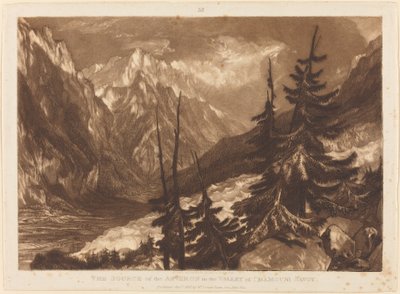 Kilden til Arveron av Joseph Mallord William Turner and Henry Edward Dawe