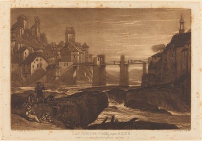 Lauffenbourgh ved Rhinen av Joseph Mallord William Turner and Thomas Hodgetts