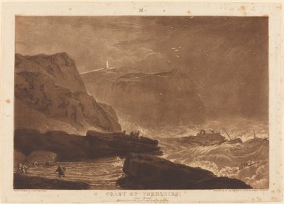 Kysten av Yorkshire av Joseph Mallord William Turner and William Say