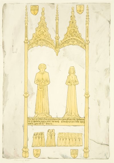 Messing av John og Johanna Jay i St Mary Redcliffe (akvarell på papir) av Joseph Manning