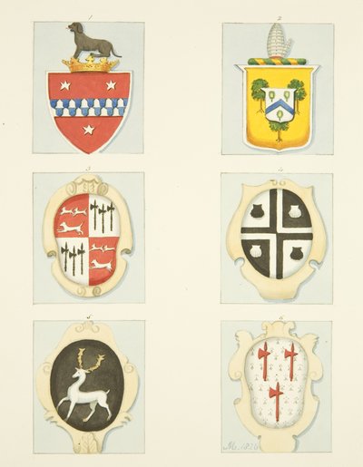 Våpenskjold i St James's (blyant og akvarell på papir) av Joseph Manning