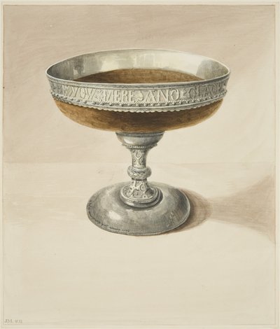 Mazer Bowl og Tazza, satt sammen (akvarell på papir) av Joseph Manning