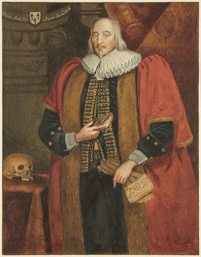 Portrett i rådhuset til Henry Gibbs, borgermester i Bristol (akvarell på papir) av Joseph Manning