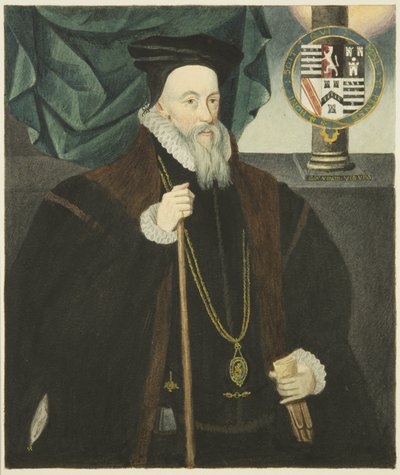 Portrett i Council House of Lord Burleigh (akvarell på papir) av Joseph Manning