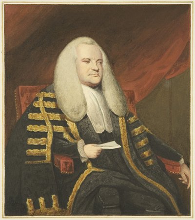 Portrett i Mansion House, Queen Square, av Lord Ashburton (akvarell på papir) av Joseph Manning