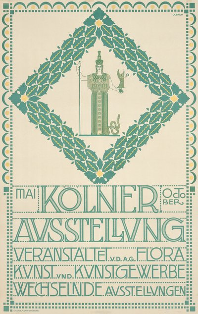 En plakat for Köln kunstfestival i 1905, 1905 av Joseph Maria Olbrich