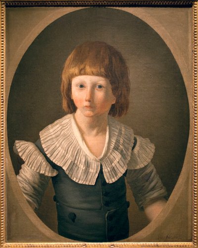 Portrett av Louis XVII (1785-1795), Louis Charles de Normandy ble en delfin ved døden til sin brors lyske i 1789, fengslet med familien i tempelet, tilbrakte tre år der og døde der. Dette portrettet ble angivelig malt i tempelet på av Joseph Marie the Younger Vien