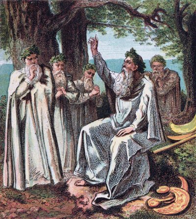 Druider Fra: Bilder av engelsk historie, 1868 av Joseph Martin Kronheim