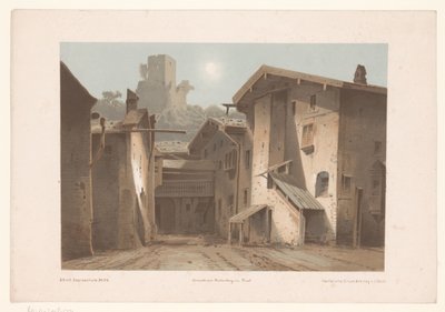 Utsikt over Bad Ragaz Hof-Ragatz kanton St. Gallen (tittel på objekt) av Joseph Maximilian Kolb