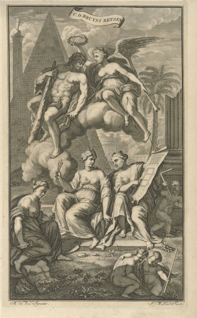Hercules kronet av Victoria Tittelside for: Cornelis de Bruyn, Cornelis de Bruyns reiser, gjennom de mest kjente delene av Lilleasia, 1698 av Joseph Mulder