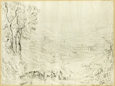 Town og Castle of Hay av Joseph Murray Ince