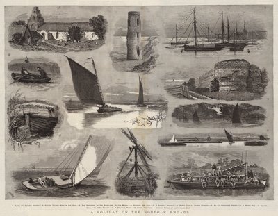 En ferie på Norfolk Broads av Joseph Nash