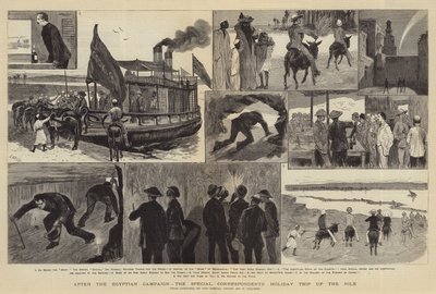 Etter den egyptiske kampanjen, de spesielle korrespondentenes ferietur oppover Nilen av Joseph Nash