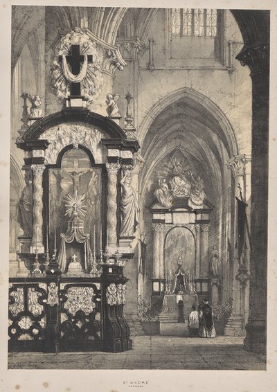 Middelalderens arkitektur: St. Andre, Antwerpen av Joseph Nash