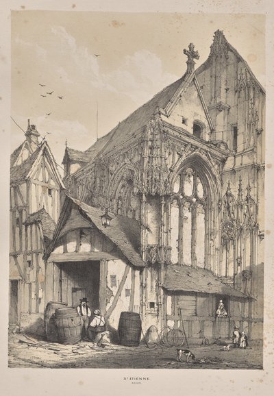 Middelalderens arkitektur: St. Etienne, Rouen av Joseph Nash