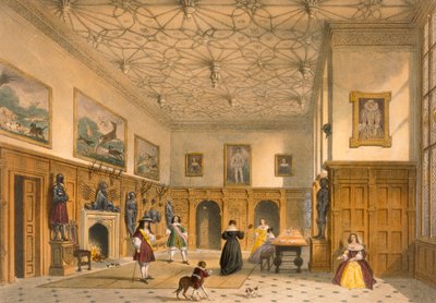 Flaggermusspill i Grand Hall, Parham Park, Sussex, ca. 1600 fra 