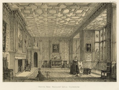 Drawing Room, Broughton Castle, Oxfordshire av Joseph Nash