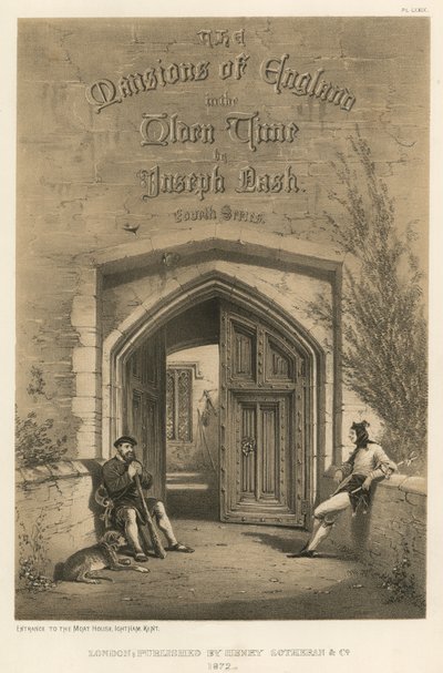 Inngang til Moat House, Ightham, Kent av Joseph Nash