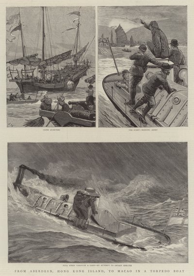 Fra Aberdeen, Hong Kong Island, til Macao i en torpedobåt av Joseph Nash
