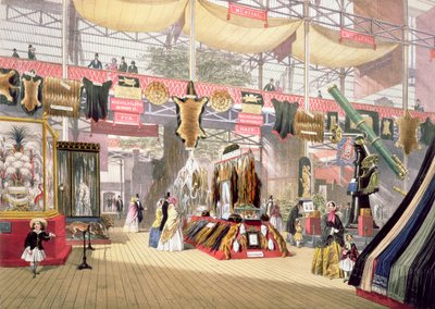 Flott utstilling, 1851: Pelsstativ, for Dickinson Brothers av Joseph Nash