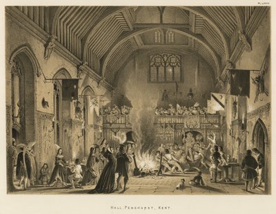 Hall, Penshurst, Kent av Joseph Nash
