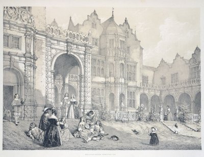 Holland House i Kensington, London, Illustrasjon fra The Mansion in England in the Olden Time, av Joseph Nash av Joseph Nash