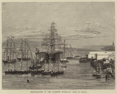 Innvielse av Clarence Hydraulic Dock på Malta av Joseph Nash