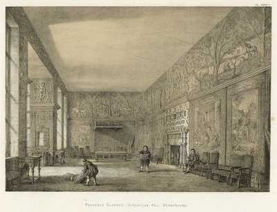 Tilstedeværelseskammer, Hardwicke Hall, Derbyshire av Joseph Nash