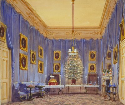 Dronning Victorias juletre, Windsor Castle, 1845 av Joseph Nash