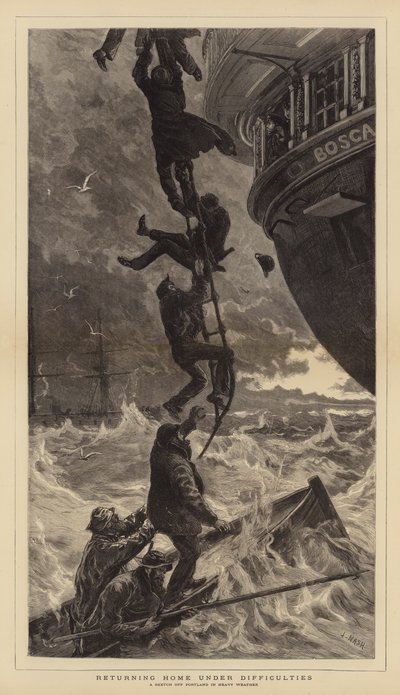 Hjemreise under Vanskeligheter av Joseph Nash
