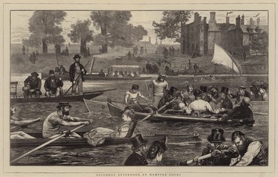 Lørdag ettermiddag på Hampton Court av Joseph Nash
