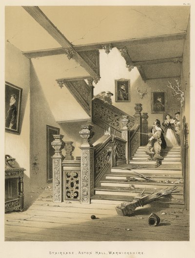 Trapp, Aston Hall, Warwickshire av Joseph Nash