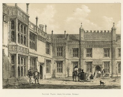 Sutton Place, nær Guildford, Surrey av Joseph Nash