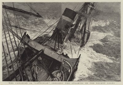 Den kanadiske SS-sardineren krysser Atlanterhavet i de siste kulingene av Joseph Nash
