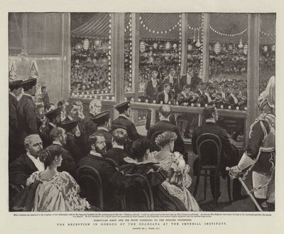 Mottakelsen til ære for Shahzada ved Imperial Institute av Joseph Nash