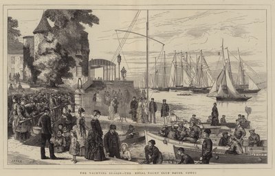 Yachtsesongen, Royal Yacht Club House, Cowes av Joseph Nash