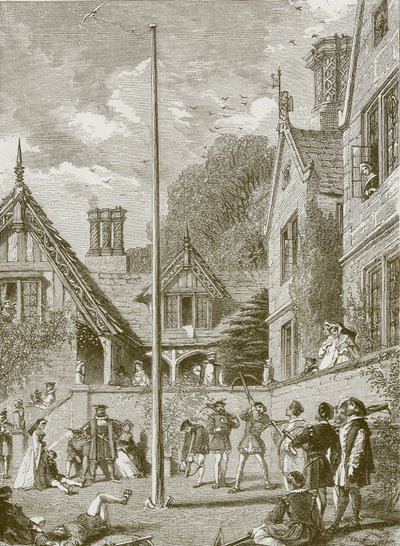 De beholdt et modig gammelt hus i en rikholdig hastighet. av Joseph Nash