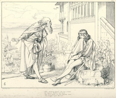 Illustrasjon for Coleridge's Rime of The Ancient Mariner (gravering) av Joseph Noel (after) Paton