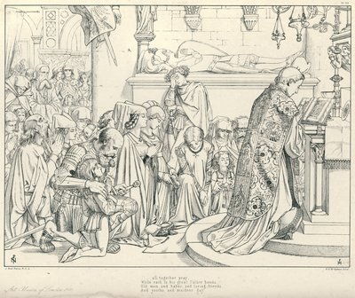 Illustrasjon for Coleridge's Rime of The Ancient Mariner (gravering) av Joseph Noel (after) Paton
