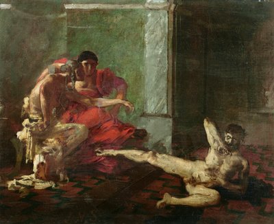 Locusta tester gift på en slave, ca. 1870-80 av Joseph Noel Sylvestre