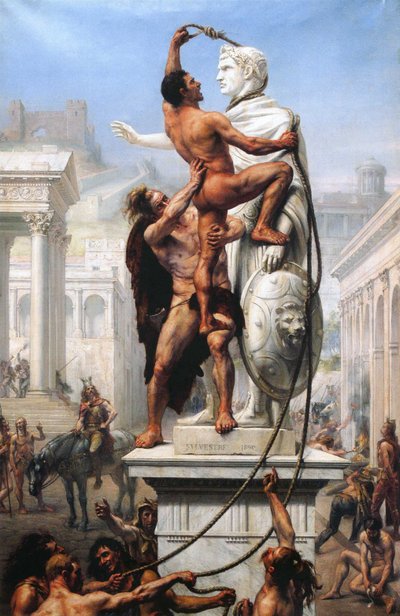 Sekken av Roma av vestgoterne i 410, 1890 av Joseph Noel Sylvestre