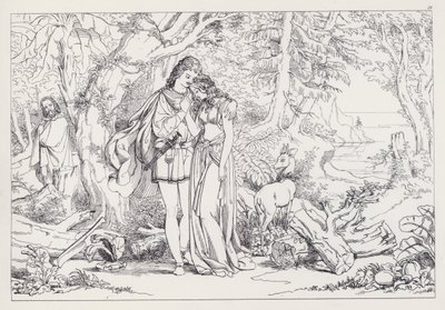 Shakespeares The Tempest, akt III, scene 1 av Joseph Noel after Paton