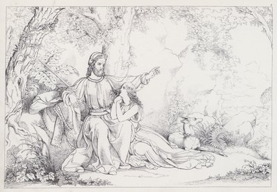 Shakespeares The Tempest, akt I, scene 2 av Joseph Noel after Paton