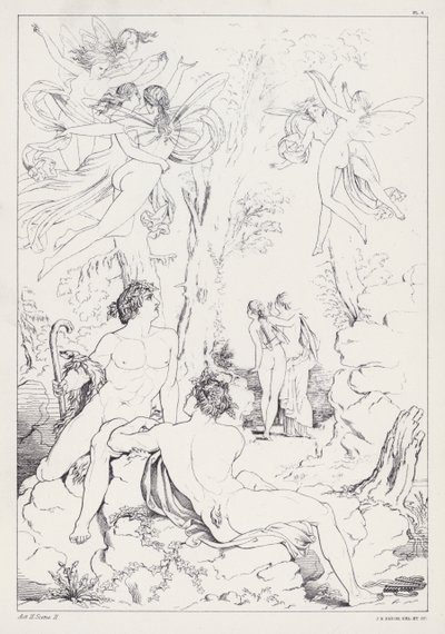 Shelleys Prometheus Unbound, Act II, Scene 2 av Joseph Noel after Paton