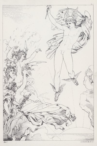 Shelleys Prometheus Unbound, Act I av Joseph Noel after Paton