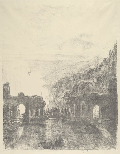 Aetna over Taormina av Joseph Pennell