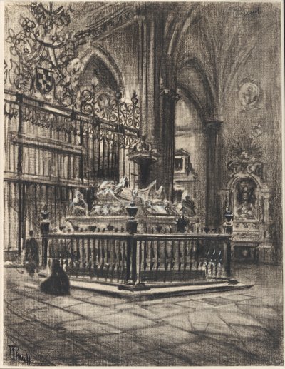 Alcalá, "Den nydelige sarkofagen" fra Ximenez av Joseph Pennell