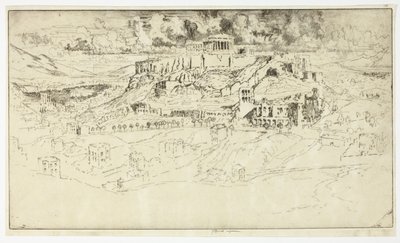 Athen fra Philopotes grav av Joseph Pennell